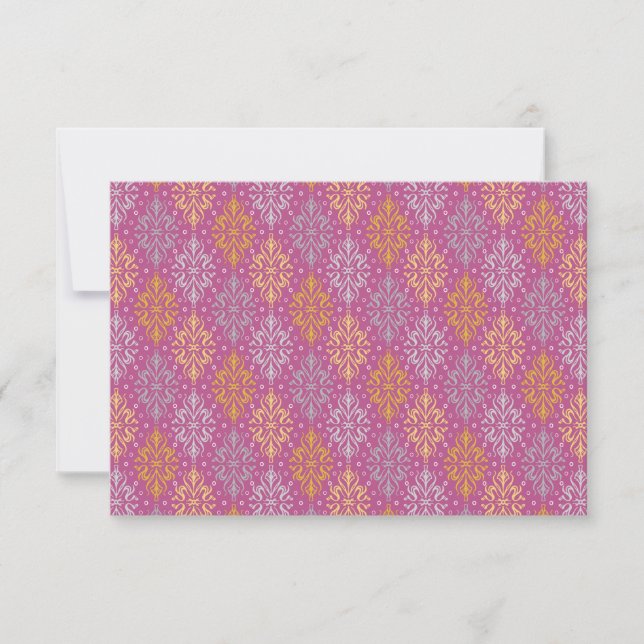 Luxury Vintage Pattern Save The Date (Front)