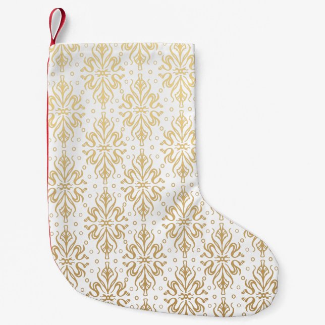Luxury Vintage Pattern Small Christmas Stocking (Front)