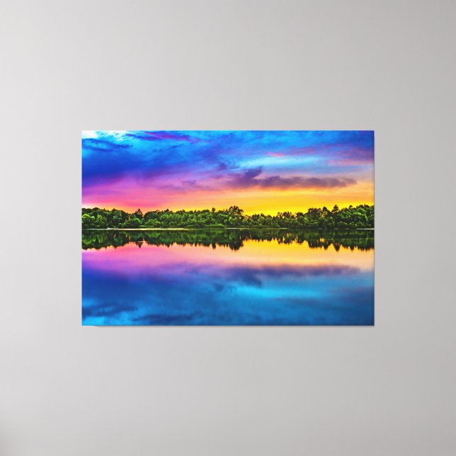 Luxury Wall Art Scenic Lake Water Landscape Sunset (Front)