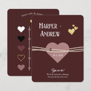 Luxury Wedding Dress code Program Card - Silk Vows