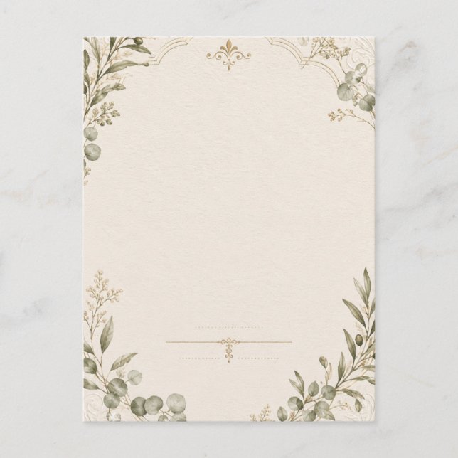 Luxury Wedding Invitation – Minimalist Ivory style (Front)
