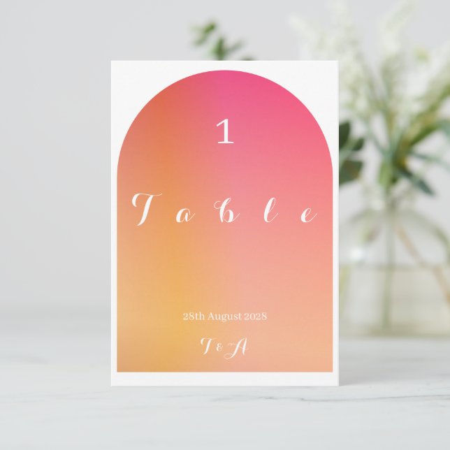 Luxury Wedding Modern Boho Arch Sunset Ombre (Standing Front)