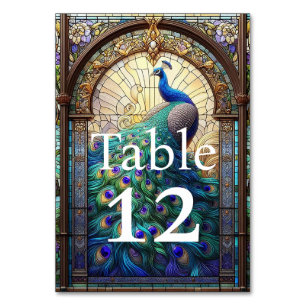 Luxury Wedding: Peacock Table Numbers