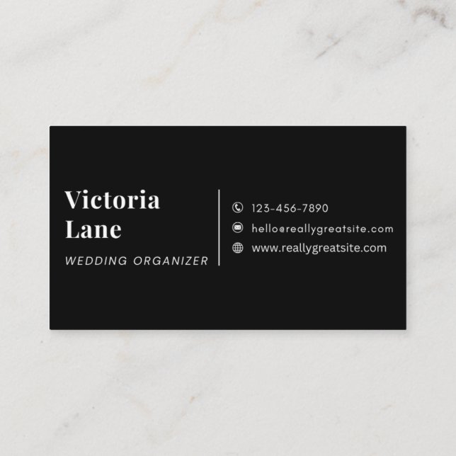 Luxury Wedding Planner Business Card (Back)