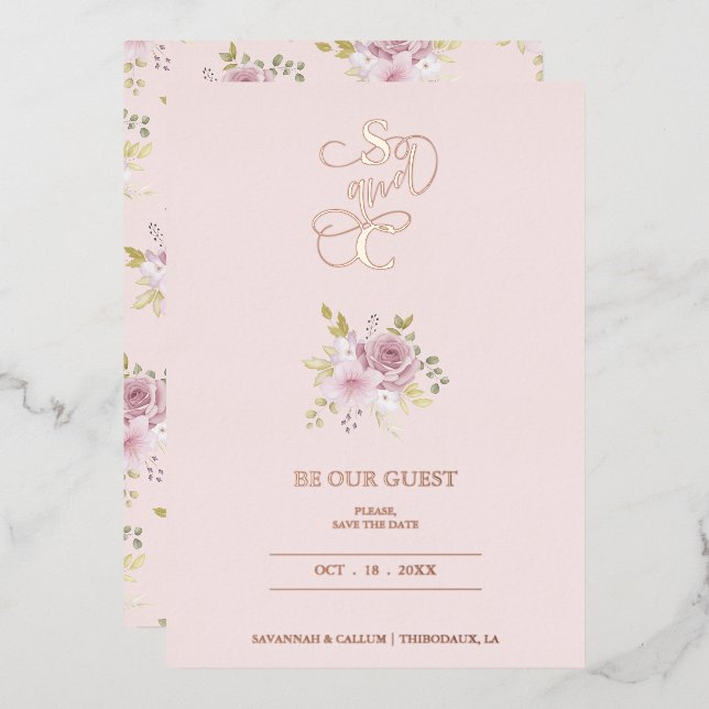 Luxury Wedding Spring Floral Pink Bouquet (Front/Back)