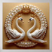 Luxury Wedding Swans Eternal Love Romantic Art 🦢