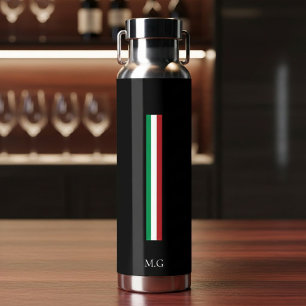 Luxury Wellness Black Thermal Bottle Italy