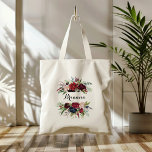 Luxury Whimsical Boho Floral Bridesmaid  Tote Bag<br><div class="desc">This luxury whimsical boho floral bridesmaid tote bag is the perfect wedding gift to present your bridesmaids and maid of honour for a rustic wedding. The design features multicolor rose and peony flowers with green foliage,  inspiring natural beauty.</div>