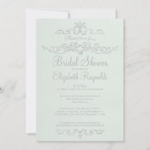Luxury White Bridal Shower Invitations