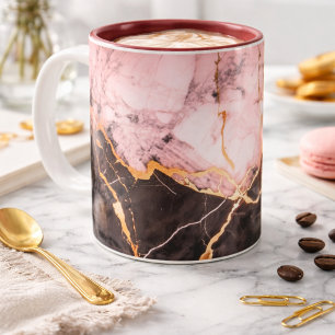 Luxury White &Gold&black Marble Coffee Mug 