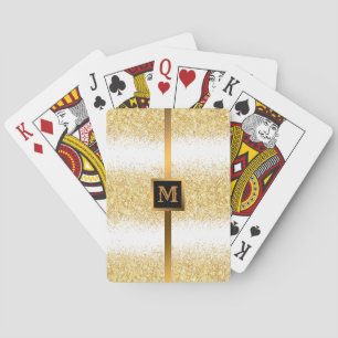 Luxury White Gold Glitter Playing Cards