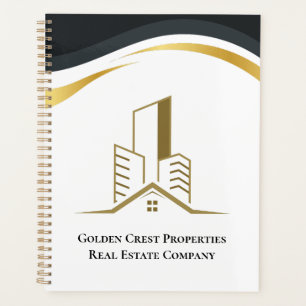 Luxury White & Gold Personalized Real Estate Planner