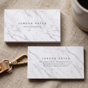 Luxury White Marble Business Card