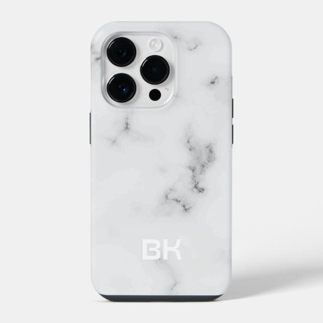 Luxury white marble texture iPhone case (Back)