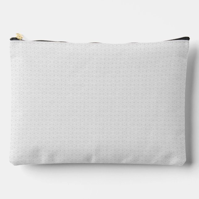 Luxury White Monogram File Folder Set Accessory Pouch (Front)