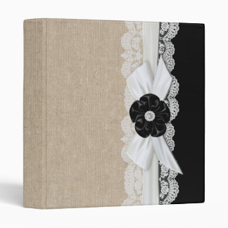 Luxury White Ribbon Burlap Lace Binder