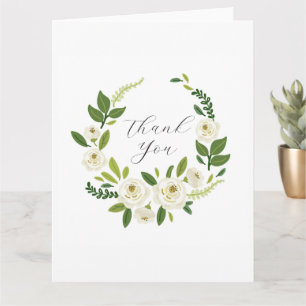 Luxury White Rose Floral Frame  Card