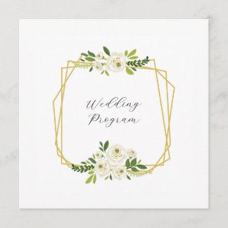 Luxury White Rose Floral Frame  Program