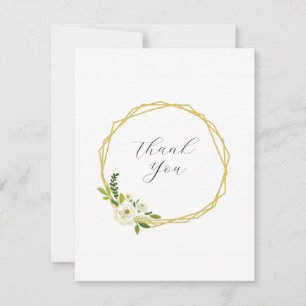 Luxury White Rose Floral Frame  RSVP Card