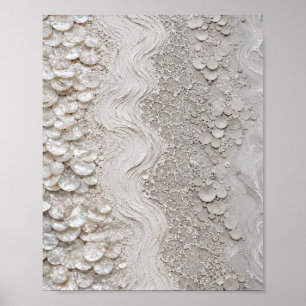 Luxury White Textured Abstract Poster 