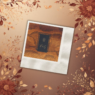 luxury wild snake skin animal wedding  napkin