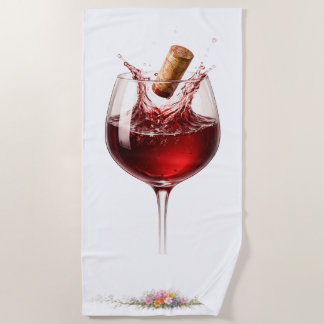 Luxury Wine Glass Splash Bath Towel