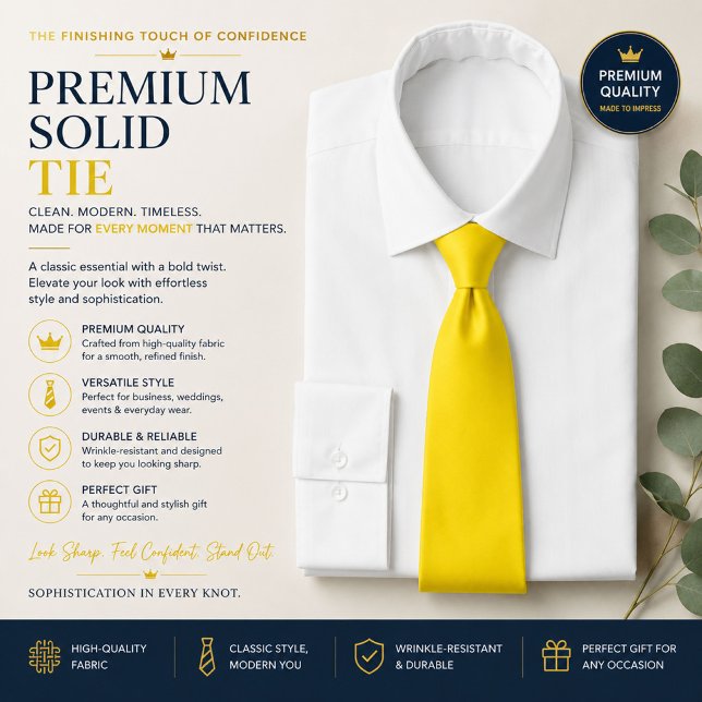 Luxury Yellow Statement Tie (Creator Uploaded)