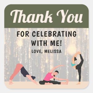 Luxury Yoga Studio Thank You Sticker 