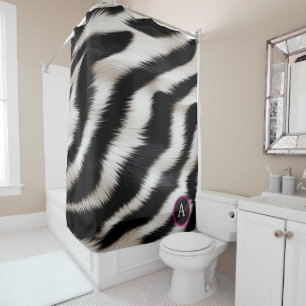 Luxury Zebra Print Elegant Black & White Faux Fur
