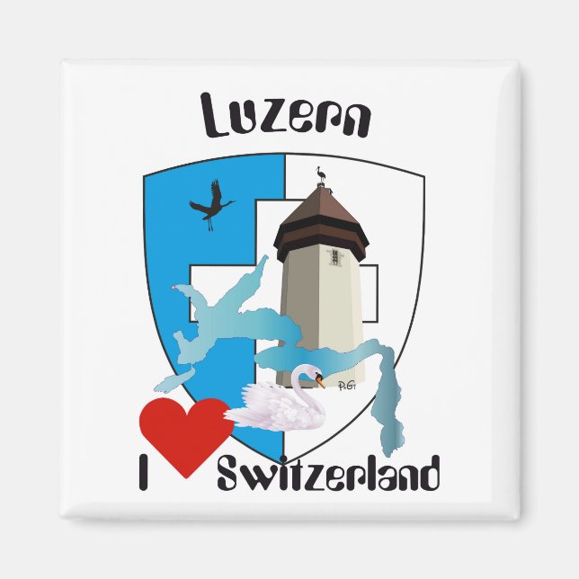 Luzern Schweiz Magnet (Front)