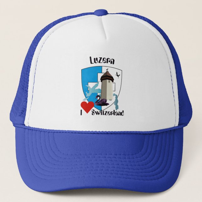 Luzern Schweiz Mütze Trucker Hat (Front)