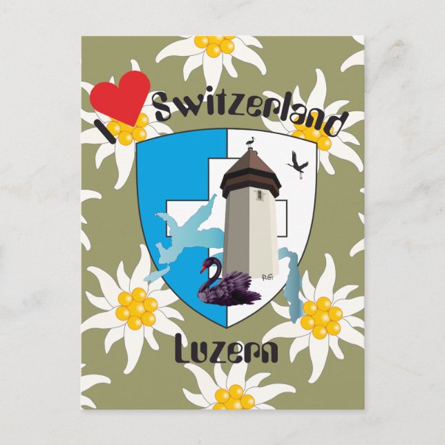 Luzern Schweiz Postkarte Postcard (Front)