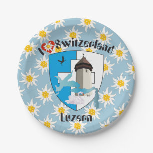 Luzern Schweiz Suisse Svizzera Pappteller Paper Plate