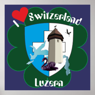 Luzern Schweiz Switzerland Poster