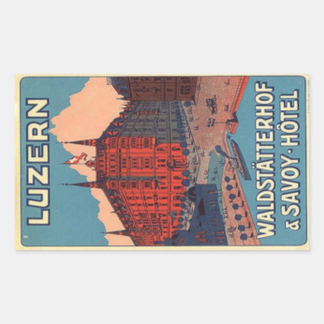 Luzern Waldtatterhof and savoy hotel Sticker (Front)