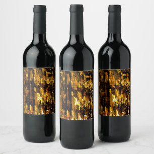 Luzes foscas de vela sob uma placa de gelo wine label
