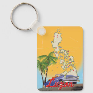 Luzon Philippines Travel poster Acrylic Award Keychain