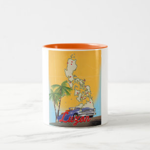Luzon Philippines Travel poster Two-Tone Coffee Mug