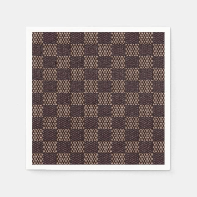 LV inspired chequered napkins (Front)