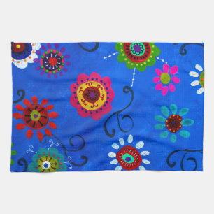 LV WHIMSICAL FLOWERS I KITCHEN TOWEL