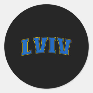 Lviv Ukraine Lovers Patriotic Proud Ukrainian Lviv Classic Round Sticker