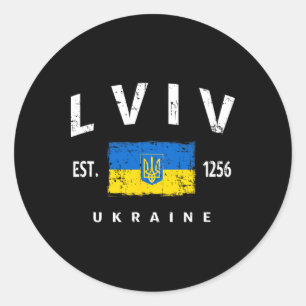 Lviv Ukraine Ukrayina Lwów Classic Round Sticker