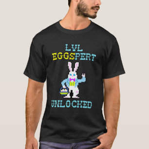 LVL Eggspert Unlocked Funny Gaming Egg Hunt Easter T-Shirt
