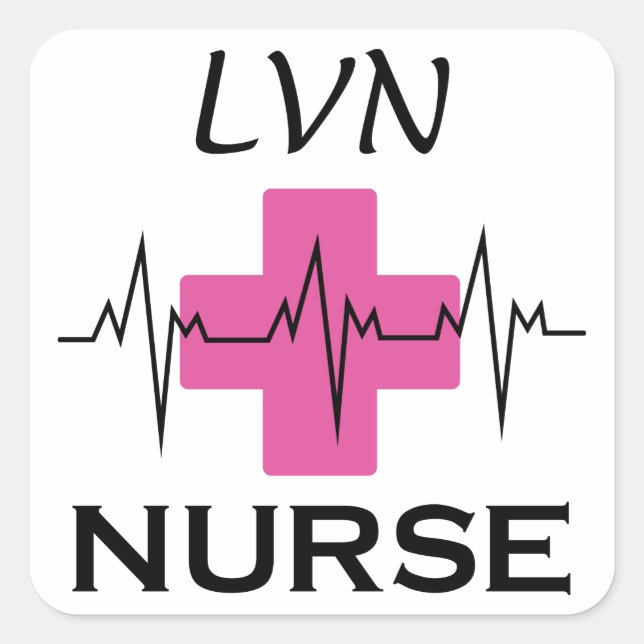 LVN Nurse Square Sticker (Front)