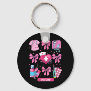 Lvn Valentines Day Coquette Bow Stethoscope Nurse  Keychain