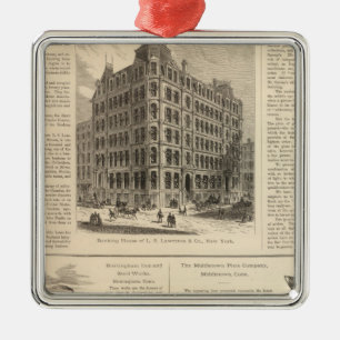 LW Lawrence and Bankers Birmingham Iron Metal Ornament
