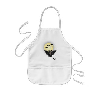 LWood Bat Halloween Kids Apron