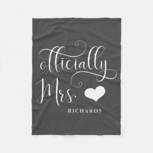 Ly Mrs New Bride With Heart Dark _1  Fleece Blanket
