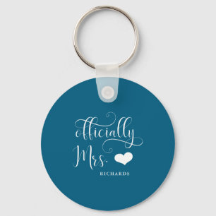 Ly Mrs New Bride With Heart Dark _1  Keychain