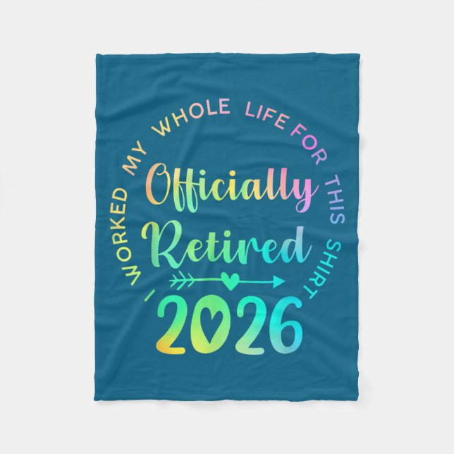 Ly Retired 2026 Funny Retirement For Women  Fleece Blanket (Front)